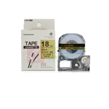 绘威 标签色带 SM18ZW  适用爱普生/锦宫标签打印机 金底黑字18mm*8m