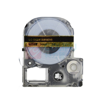 绘威 标签色带 SM18ZW  适用爱普生/锦宫标签打印机 金底黑字18mm*8m
