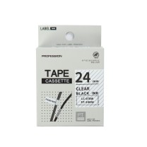 绘威 标签色带 ST24KW  适用爱普生/锦宫标签打印机 透明底黑字24mm*8m