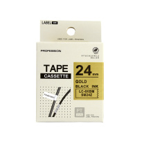 绘威 标签色带 SM24ZW  适用爱普生/锦宫标签打印机 金底黑字24mm*8m