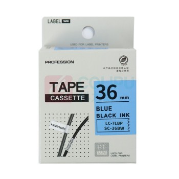 绘威 标签色带 SC36BW  适用爱普生/锦宫标签打印机 蓝底黑字36mm*8m