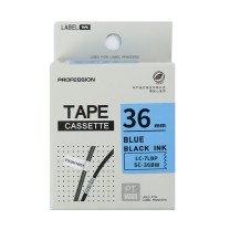 绘威 标签色带 SC36BW  适用爱普生/锦宫标签打印机 蓝底黑字36mm*8m