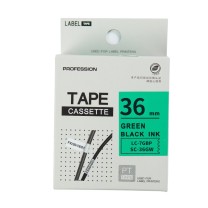 绘威 标签色带 SC36GW  适用爱普生/锦宫标签打印机 绿底黑字36mm*8m