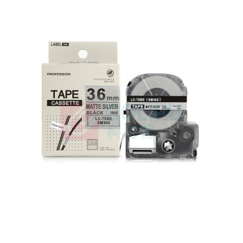绘威 标签色带 SM36X  适用爱普生/锦宫标签打印机 银底黑字36mm*8m