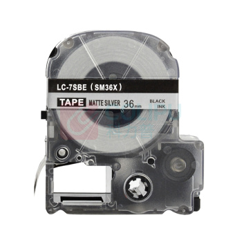 绘威 标签色带 SM36X  适用爱普生/锦宫标签打印机 银底黑字36mm*8m