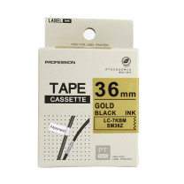 绘威 标签色带 SM36ZW  适用爱普生/锦宫标签打印机 金底黑字36mm*8m