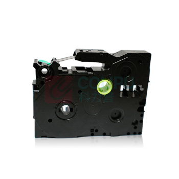 绘威 标签色带 QZe-651  适用兄弟标签打印机 黄底黑字24mm*8m