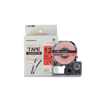 绘威 标签色带 SC12RW  适用爱普生/锦宫标签打印机 红底黑字12mm*8m