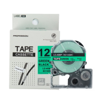 绘威 标签色带 SC12GW  适用爱普生/锦宫标签打印机 绿底黑字12mm*8m