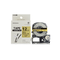 绘威 标签色带 SM12ZW  适用爱普生/锦宫标签打印机 金底黑字12mm*8m