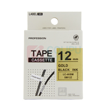 绘威 标签色带 SM12ZW  适用爱普生/锦宫标签打印机 金底黑字12mm*8m