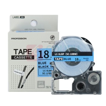 绘威 标签色带 SC18BW  适用爱普生/锦宫标签打印机 蓝底黑字18mm*8m