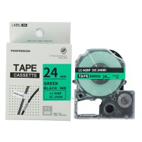 绘威 标签色带 SC24GW  适用爱普生/锦宫标签打印机 绿底黑字24mm*8m