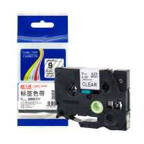 天威 PRINT-RITE 标签色带 TZe-Z121 RAB231BBUJ 9mm*8m (透明底黑字) 专业装