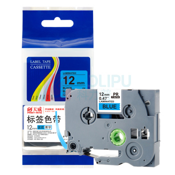 天威 PRINT-RITE 标签色带 TZw531 RAB126BPRJ 12mm*8m (蓝底黑字) 专业装