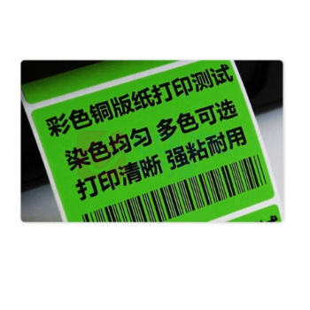安赛瑞 彩色铜版纸不干胶标签纸 240533 长100mm宽50mm 500张 (绿色)