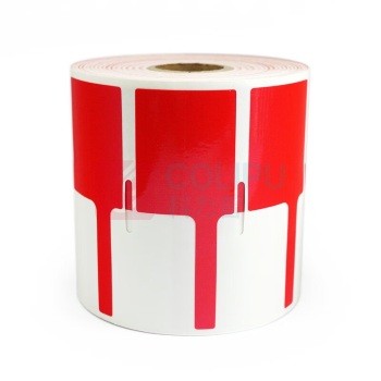 开玛 K-MARKING 40mm*32mm+40mm 打印标签 500片/卷 1.00 盒/卷 (计价单位:卷) 红色 GW09-02