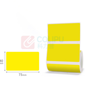 精臣 B3S专用热敏不干胶标签纸 T75*40mm-180张 (黄色) 1卷/盒
