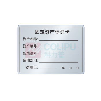 智探政物 固定资产标签贴防水防撕手写不干胶贴纸 70*50mm 哑银pet 100张 1包