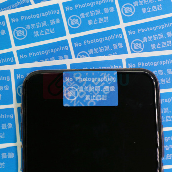 3M 蓝色防偷拍标签 摄像头贴纸 30*20mm 蓝底白字 