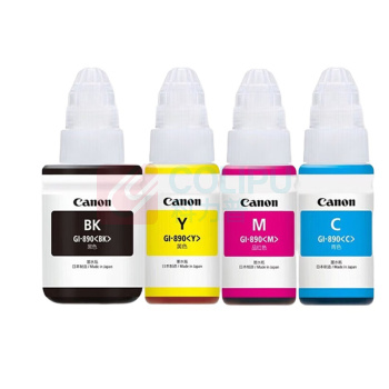 佳能 Canon 原装墨水 GI-890套装4色组合 打印页数黑色约6000页彩色约7000页 (黑/红/黄/蓝) 适用机型G4800/G3800/G2800/G4810/G3810/G2810/G1800/G1810/G3860