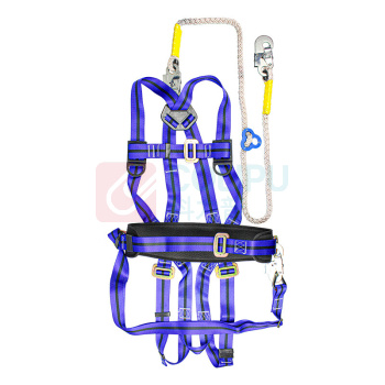 理联 五点式围杆安全带 全身式单绳登杆安全带 LN-WY05F (蓝色) 1条