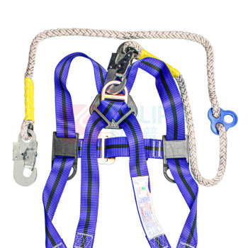 理联 五点式围杆安全带 全身式单绳登杆安全带 LN-WY05F (蓝色) 1条