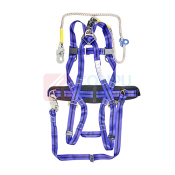 理联 五点式围杆安全带 全身式单绳登杆安全带 LN-WY05F (蓝色) 1条