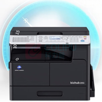 柯尼卡美能达 KONICA MINOLTA 黑白激光打印机 bizhub205i 标配一纸盒双面器双面输稿器 (黑色)