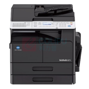 柯尼卡美能达 KONICA MINOLTA 复合机 bizhub 227i A3A4黑白复合机 打印复印扫描(盖板+双面器+双纸盒+上门安装)