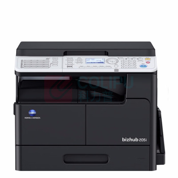 柯尼卡美能达 KONICA MINOLTA A3黑白激光复合一体机(1台) 205i (灰色) bizhub复合机打印复印扫描多功能一体机办公商用(标配单纸盒+主机+盖板+工作台)