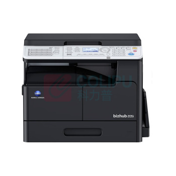 柯尼卡美能达 KONICA MINOLTA A3黑白激光复合一体机(1台) 205i (灰色) bizhub复合机打印复印扫描多功能一体机办公商用(标配单纸盒+主机+盖板+工作台)