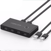 绿联 UGREEN 打印机共享器 US216 105×53×16mm (黑色)