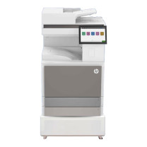 惠普 HP 彩色低速数码复印机 E78528dn 双纸盒+工作台