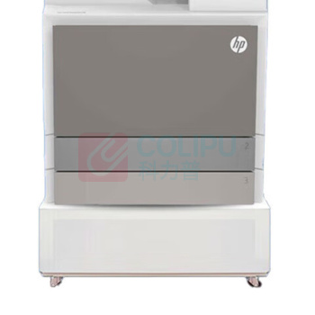 惠普 HP 彩色低速数码复印机 E78528dn 双纸盒+工作台