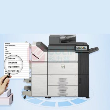 夏普 SHARP A3彩色多功能数码复合机 MX-C7081D 含双面输稿器+四层纸盒+100页旁路手送+FN35鞍式装订器 (灰色)