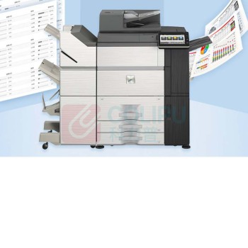 夏普 SHARP A3彩色多功能数码复合机 MX-C7081D 含双面输稿器+四层纸盒+100页旁路手送+FN35鞍式装订器 (灰色)