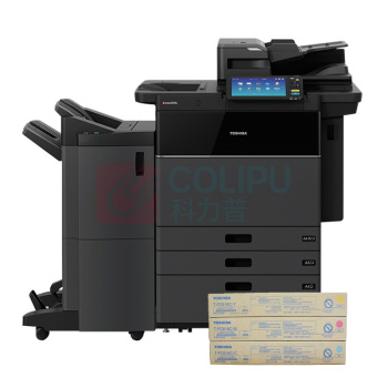 东芝 TOSHIBA TOSHIBA A3多功能彩色激光复印机 FC-7616AC  双面同步输稿器+双面器+二纸盒+大容量供纸器+ 鞍式装订器+耗材彩粉一套 黑色