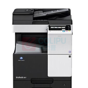 柯尼卡美能达 KONICA MINOLTA A3黑白中速数码复印机 Bizhub 287 (黑色) 标配含主机+双面自动输稿器+双面单元+四纸盒