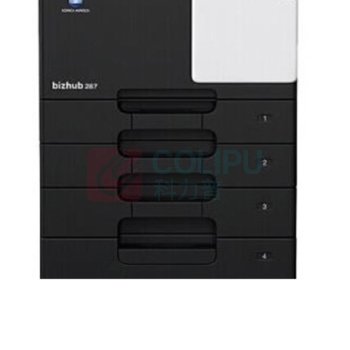 柯尼卡美能达 KONICA MINOLTA A3黑白中速数码复印机 Bizhub 287 (黑色) 标配含主机+双面自动输稿器+双面单元+四纸盒