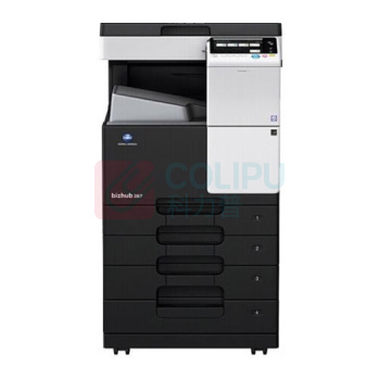 柯尼卡美能达 KONICA MINOLTA A3黑白中速数码复印机 Bizhub 287 (黑色) 标配含主机+双面自动输稿器+双面单元+四纸盒
