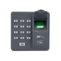 熵基 ZKTeco 指纹ID卡刷卡门禁考勤机 X6 (含双开有框铁木门配件,不含安装)