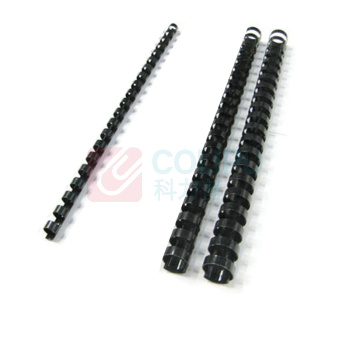 力晴 21孔装订胶圈 10mm (黑色) 100条/盒