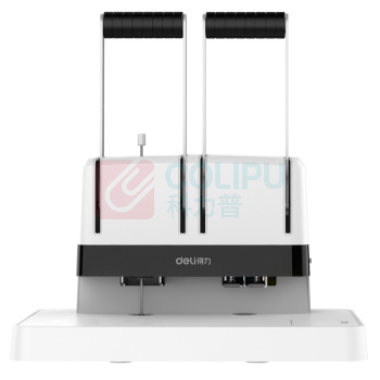 得力 财务装订机 14650 钻头尺寸φ5*30mm 手动 省力型 (白色)