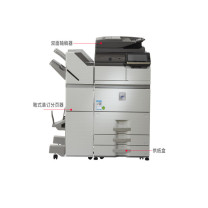 夏普 SHARP 复印机多功能复合机 MX-B7581D A3黑白 (含双面输稿器+四纸盒+鞍式装订分页器)免费安装售后
