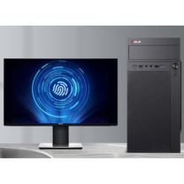 华硕 ASUS 组装电脑 G7400 双核商用办公台式电脑主机DIY组装机,G7400+8+512G,24寸显示屏