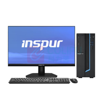 浪潮 inspur 全国产信创台式机 CE521F 飞腾D2000(8核 2.3G)/8G/120GB SSD+1T/1G显卡/光驱/23.8/键鼠/麒麟正版/中孚三合一红盘