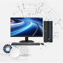 浪潮 inspur 全国产信创台式机 CE520F 飞腾D2000/8G/256G SSD/2G独显/光驱/键盘鼠标/13升/23.8英寸显示器/麒麟激活版