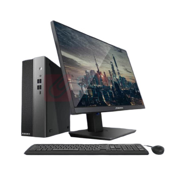 清华同方 THTF 商务个人办公台式机电脑 I5-12450H/16G/512G+1T/集显/Win11/主机+23.8英寸/套机/定制 超越E300