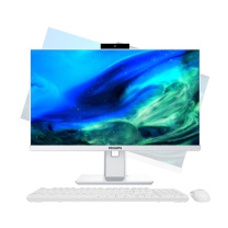 飞利浦 PHILIPS B9旋转升降台式一体机电脑 网课办公收银主机 12代i7 12700 16G 256G+2T 23.8英寸 (白色)